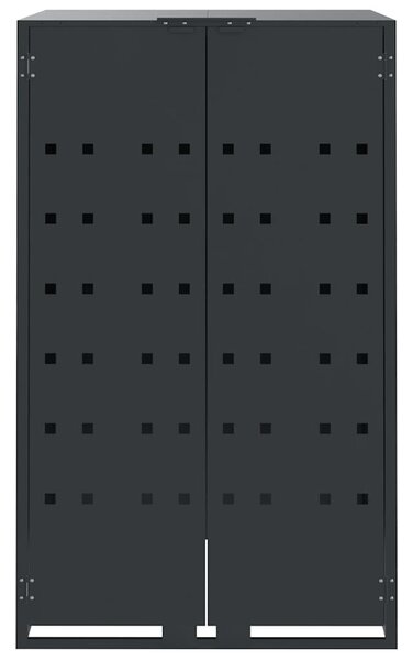 Box na 3 popelnice antracitový 207 x 79 x 117 cm ocel 3279983