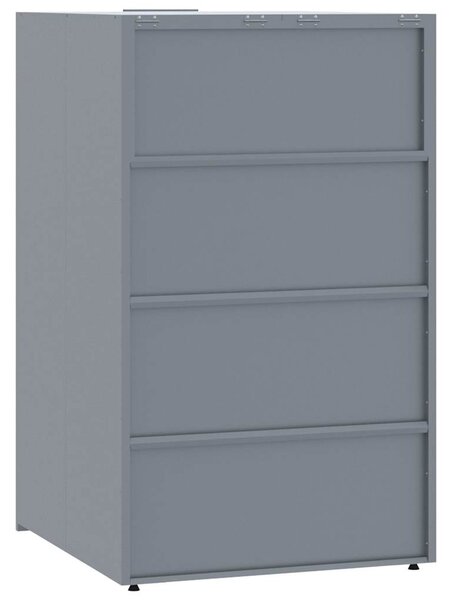 Box na 3 popelnice šedý 207 x 79 x 117 cm ocel 3279988