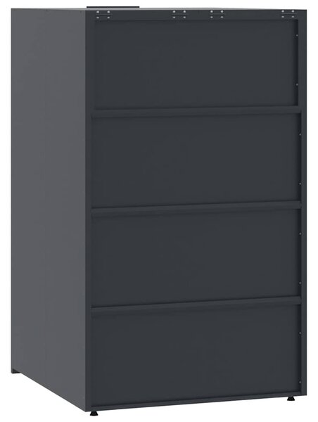 Box na 4 popelnice antracitový 276 x 79 x 117 cm ocel 3279984