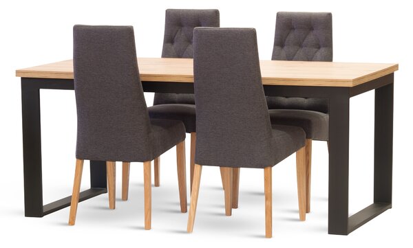 Stima Stůl 970 s kovovou podnoží Rozměr: 120x80 + 40 cm, Odstín: Dub Sonoma