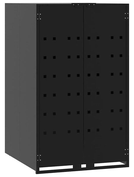 Box na 6 popelnic černý 414 x 79 x 117 cm ocel 3279981