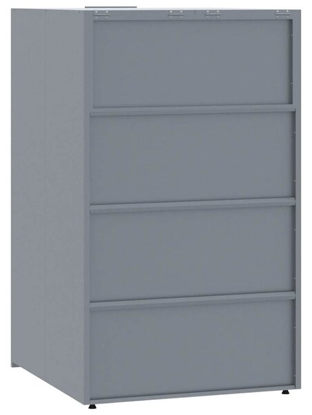 Box na 2 popelnice šedý 138 x 79 x 117 cm ocel 3279987