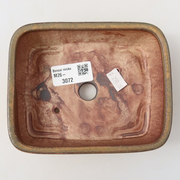 E-bonsai Keramická bonsai miska 14 x 11,5 x 4,5 cm hnědá