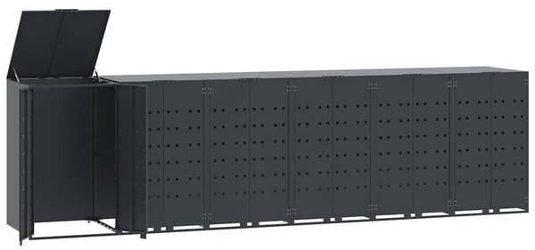 Box na 6 popelnic popelnic 414 x 79 x 117 cm ocel 3279986