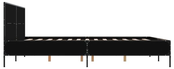 Rám postele černý 120 x 200 cm kompozitní dřevo a kov 3279992
