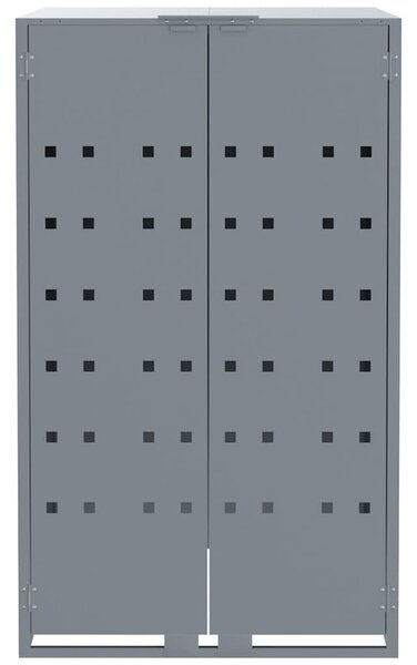 Box na 6 popelnic šedý 414 x 79 x 117 cm ocel 3279991