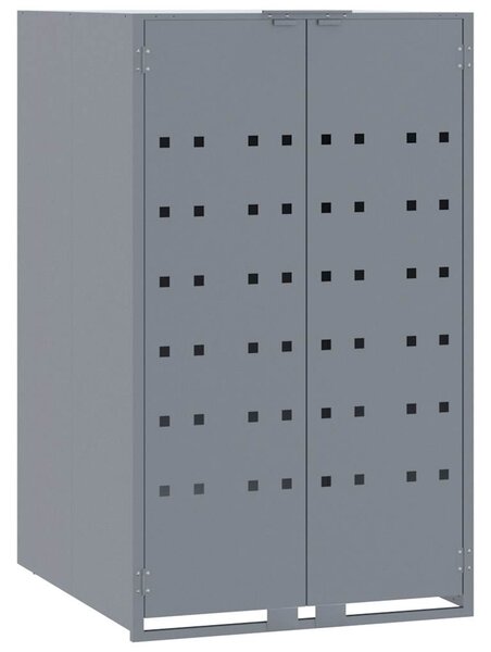 Box na 4 popelnice šedý 276 x 79 x 117 cm ocel 3279989