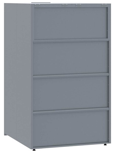 Box na 4 popelnice šedý 276 x 79 x 117 cm ocel 3279989