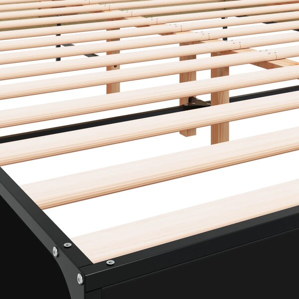 Rám postele černý 120 x 200 cm kompozitní dřevo a kov 3279992