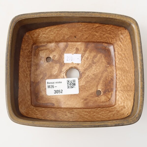 E-bonsai Keramická bonsai miska 15 x 12,5 x 5,5 cm hnědá