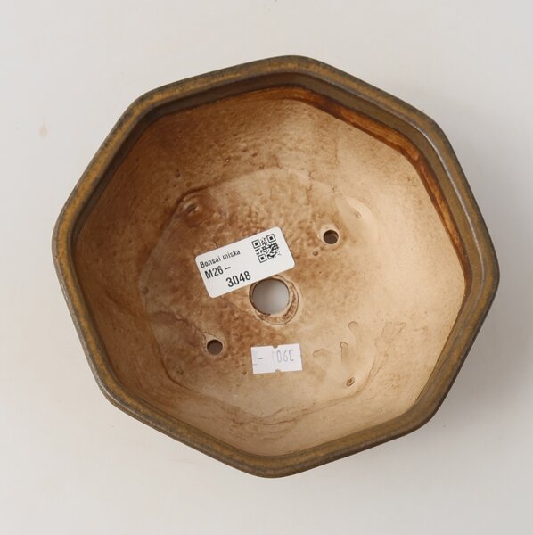 E-bonsai Keramická bonsai miska 17 x 16 x 6,5 cm hnědá