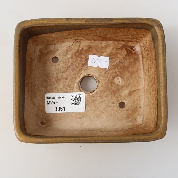 E-bonsai Keramická bonsai miska 13,5 x 11 x 5 cm hnědá