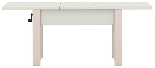 Rozkládací polohovací konferenční stolek HOGO 3v1 | 120-157x62,5-74,5x67 cm | síla horní desky 32 mm | bílá/nohy kašmír