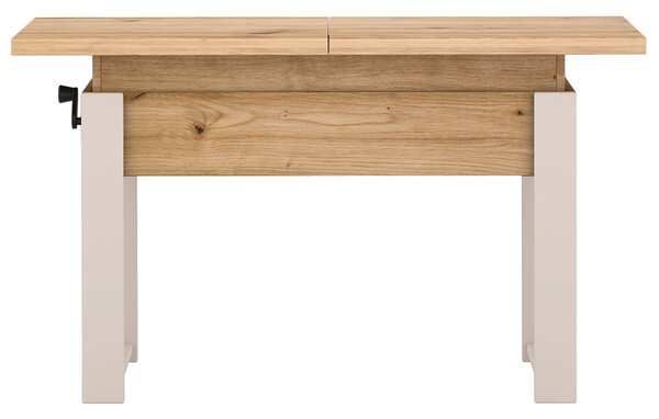 Rozkládací polohovací konferenční stolek HOGO 3v1 | 120-157x62,5-74,5x67 cm | síla horní desky 32 mm | artisan/nohy kašmír
