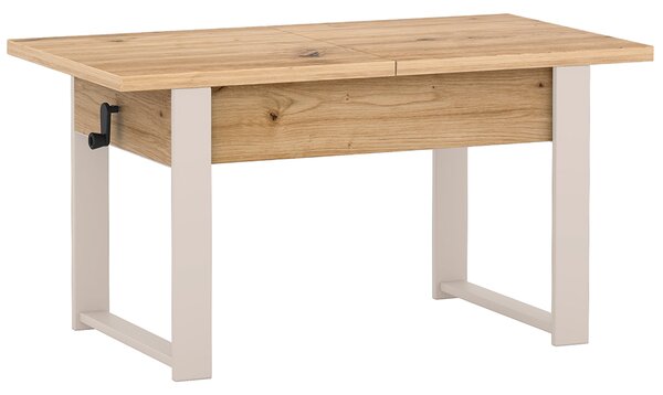 Rozkládací polohovací konferenční stolek HOGO 3v1 | 120-157x62,5-74,5x67 cm | síla horní desky 32 mm | artisan/nohy kašmír