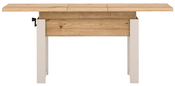Rozkládací polohovací konferenční stolek HOGO 3v1 | 120-157x62,5-74,5x67 cm | síla horní desky 32 mm | artisan/nohy kašmír
