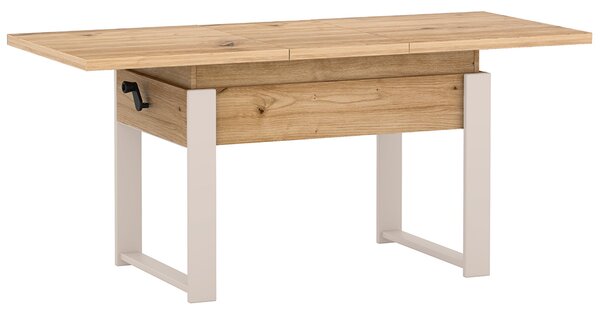 Rozkládací polohovací konferenční stolek HOGO 3v1 | 120-157x62,5-74,5x67 cm | síla horní desky 32 mm | artisan/nohy kašmír