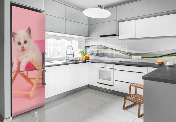 Nálepka fototapeta lednička Kočka na lehátku FridgeStick-70x190-f-116809359