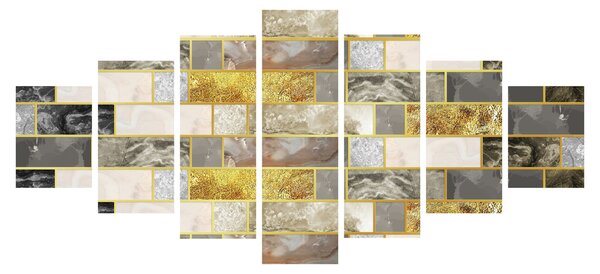 Obraz - Dekor s texturami (210x100 cm)