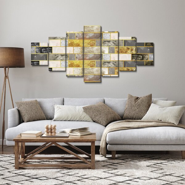 Obraz - Dekor s texturami (210x100 cm)