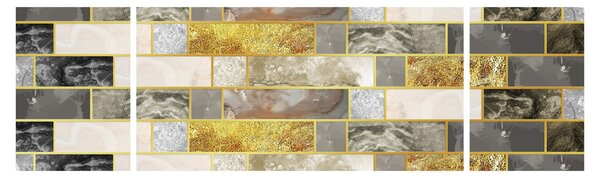 Obraz - Dekor s texturami (170x50 cm)