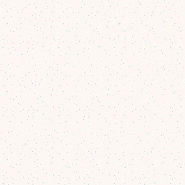 Bílá dětská vliesová tapeta s modrými hvězdičkami, 7005-1, Noa, ICH Wallcoverings