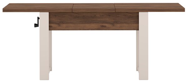 Rozkládací polohovací konferenční stolek HOGO 3v1 | 120-157x62,5-74,5x67 cm | síla horní desky 32 mm | ořech/nohy kašmír