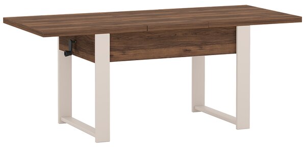Rozkládací polohovací konferenční stolek HOGO 3v1 | 120-157x62,5-74,5x67 cm | síla horní desky 32 mm | ořech/nohy kašmír