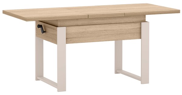 Rozkládací polohovací konferenční stolek HOGO 3v1 | 120-157x62,5-74,5x67 cm | síla horní desky 32 mm | dub sonoma/nohy kašmír