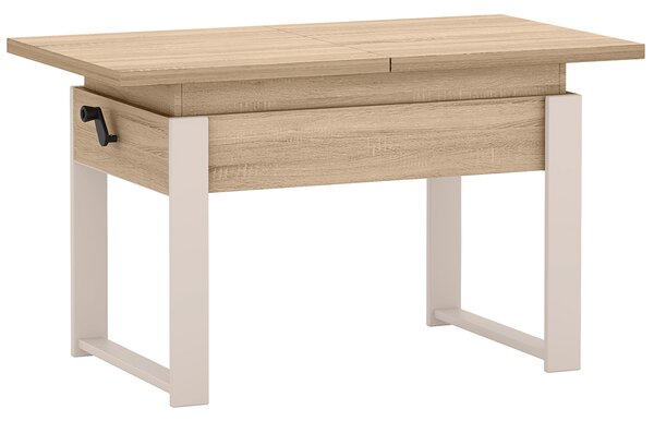 Rozkládací polohovací konferenční stolek HOGO 3v1 | 120-157x62,5-74,5x67 cm | síla horní desky 32 mm | dub sonoma/nohy kašmír