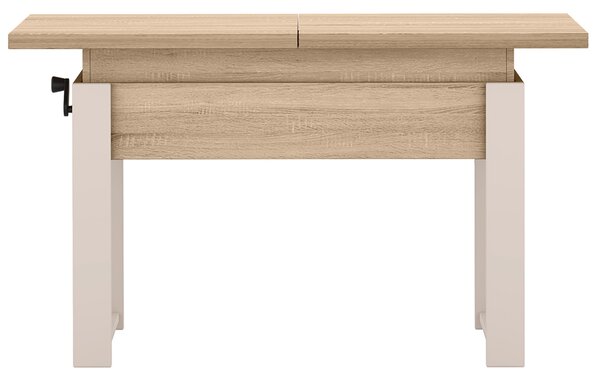 Rozkládací polohovací konferenční stolek HOGO 3v1 | 120-157x62,5-74,5x67 cm | síla horní desky 32 mm | dub sonoma/nohy kašmír