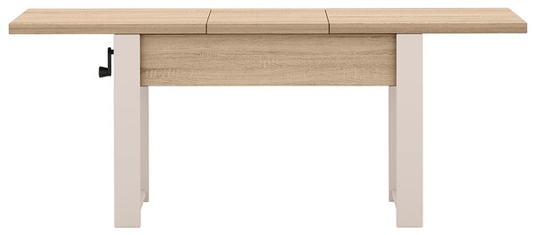 Rozkládací polohovací konferenční stolek HOGO 3v1 | 120-157x62,5-74,5x67 cm | síla horní desky 32 mm | dub sonoma/nohy kašmír