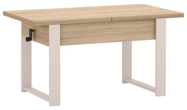 Rozkládací polohovací konferenční stolek HOGO 3v1 | 120-157x62,5-74,5x67 cm | síla horní desky 32 mm | dub sonoma/nohy kašmír