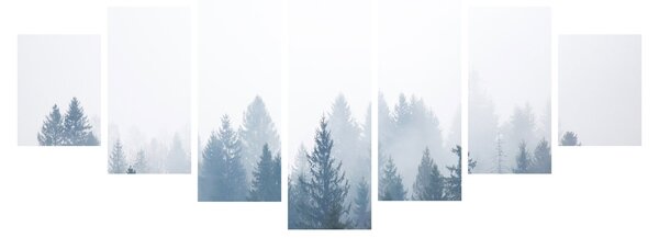 Obraz - Zamlžený les (210x100 cm)