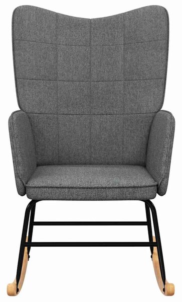 Houpací křeslo tmavě šedé textil 328008