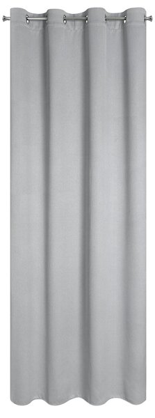 ZATEMŇOVACÍ ZÁVĚS NA KROUŽCÍCH AMARO 135X250 CM ŠEDÁ