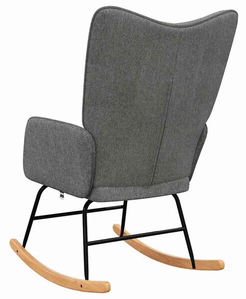 Houpací křeslo tmavě šedé textil 328008