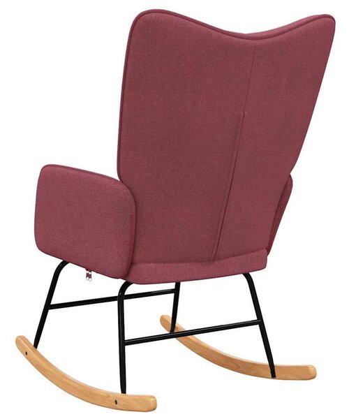 Houpací křeslo vínové textil 328015