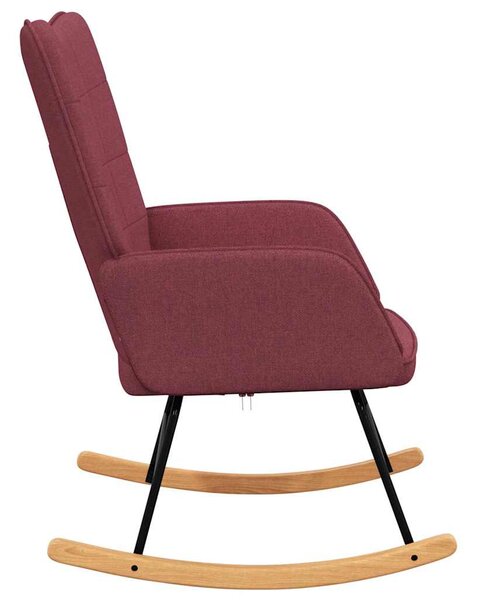 Houpací křeslo vínové textil 328015