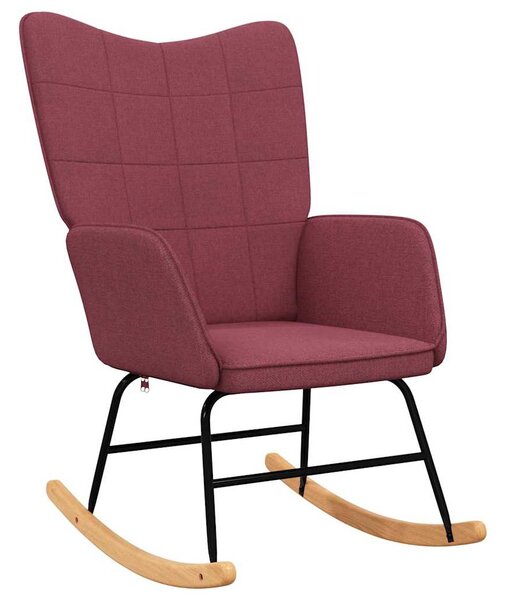 Houpací křeslo vínové textil 328015