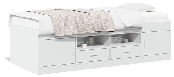 Válenda se zásuvkami bez matrace bílá 100 x 200 cm 3280237