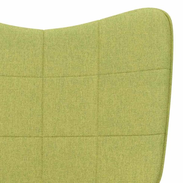 Houpací křeslo se stoličkou zelené textil 328023