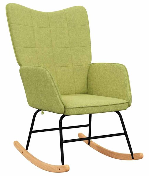 Houpací křeslo se stoličkou zelené textil 328023