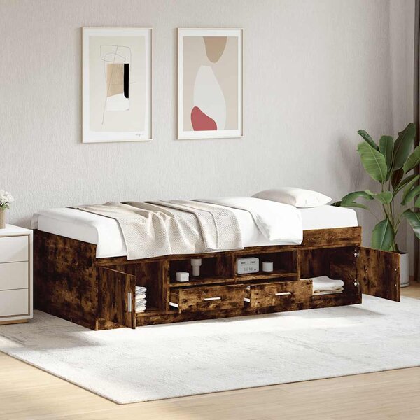 Válenda se zásuvkami bez matrace kouřový dub 75 x 190 cm 3280262