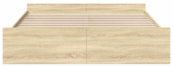 Rám postele se zásuvkami dub sonoma 200x200 cm kompozitní dřevo 3280267