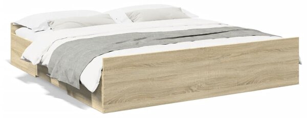 Rám postele se zásuvkami dub sonoma 180x200 cm kompozitní dřevo 3280274
