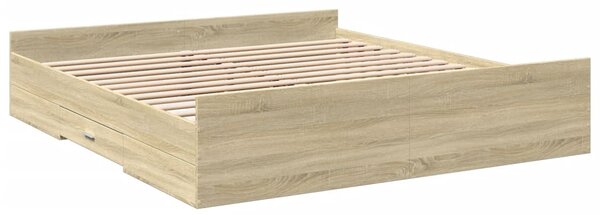 Rám postele se zásuvkami dub sonoma 180x200 cm kompozitní dřevo 3280274
