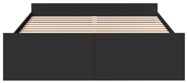 Rám postele se zásuvkami černý 150 x 200 cm kompozitní dřevo 3280287