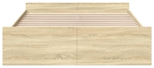 Rám postele se zásuvkami dub sonoma 140x200 cm kompozitní dřevo 3280295