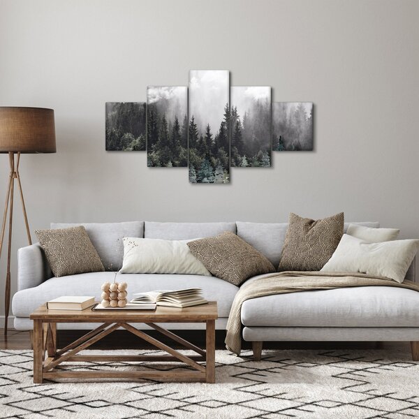 Obraz - Les s ilustrovanými prvky (125x70 cm)